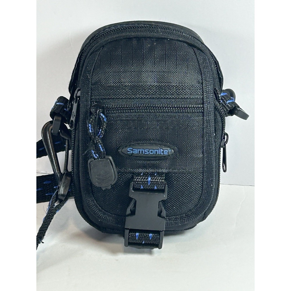 Samsonite Small Camera Bag Zipper Case With Shoulder Crossbody Strap & Belt Loop
